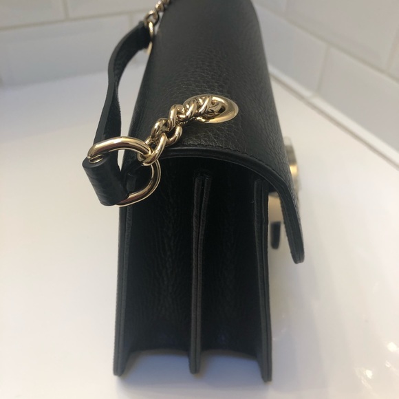 Gucci Dollar Calfskin Interlocking GG Small Black Shoulder Bag - Picture 8 of 11
